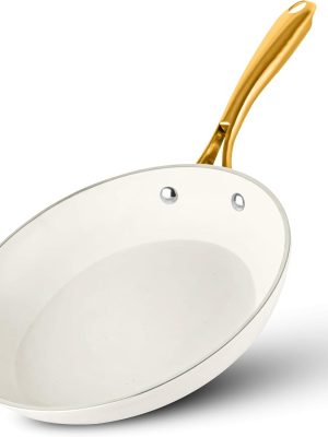 10 Inch Non Stick Frying Pan Nonstick Pan with Ceramic Copper Coating for Long Lasting Nonstick Frying Pan Skillet for Cooking with Stay Cool Handle, Oven/Dishwasher Safe, Non Toxic…