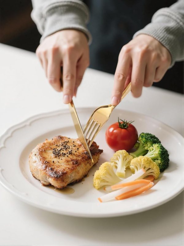 100 Pcs Gold Plastic Forks - Heavy Duty Sturdy&Durable Forks Disposable 7.4inch - Elegant Gold Forks for Dessert, Durable Plastic Cutlery for Wedding or Daily Using Valentine's Day