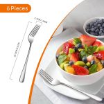 Dinner Forks Set,8 Inches Set of 6 Food Grade Stainless Steel Silverware Forks,Table Forks,Flatware Forks,Mirror Finish Dishwasher Safe,Use for Home,Kitchen or Restaurant