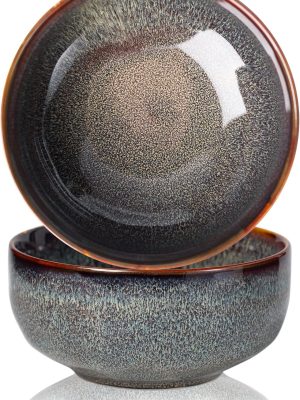 22 Ounce Serving Bowls Set - Ceramic Bowl Set of 2-5.75 inch for Salad, Soup,Cereal Bowls for Kitchen